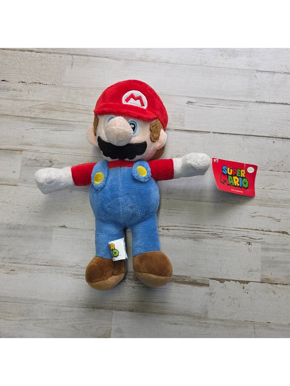 Super Mario Plush Toy 9" Nintendo Mario Red Hat Blue Overalls Stuffed Animal NWT